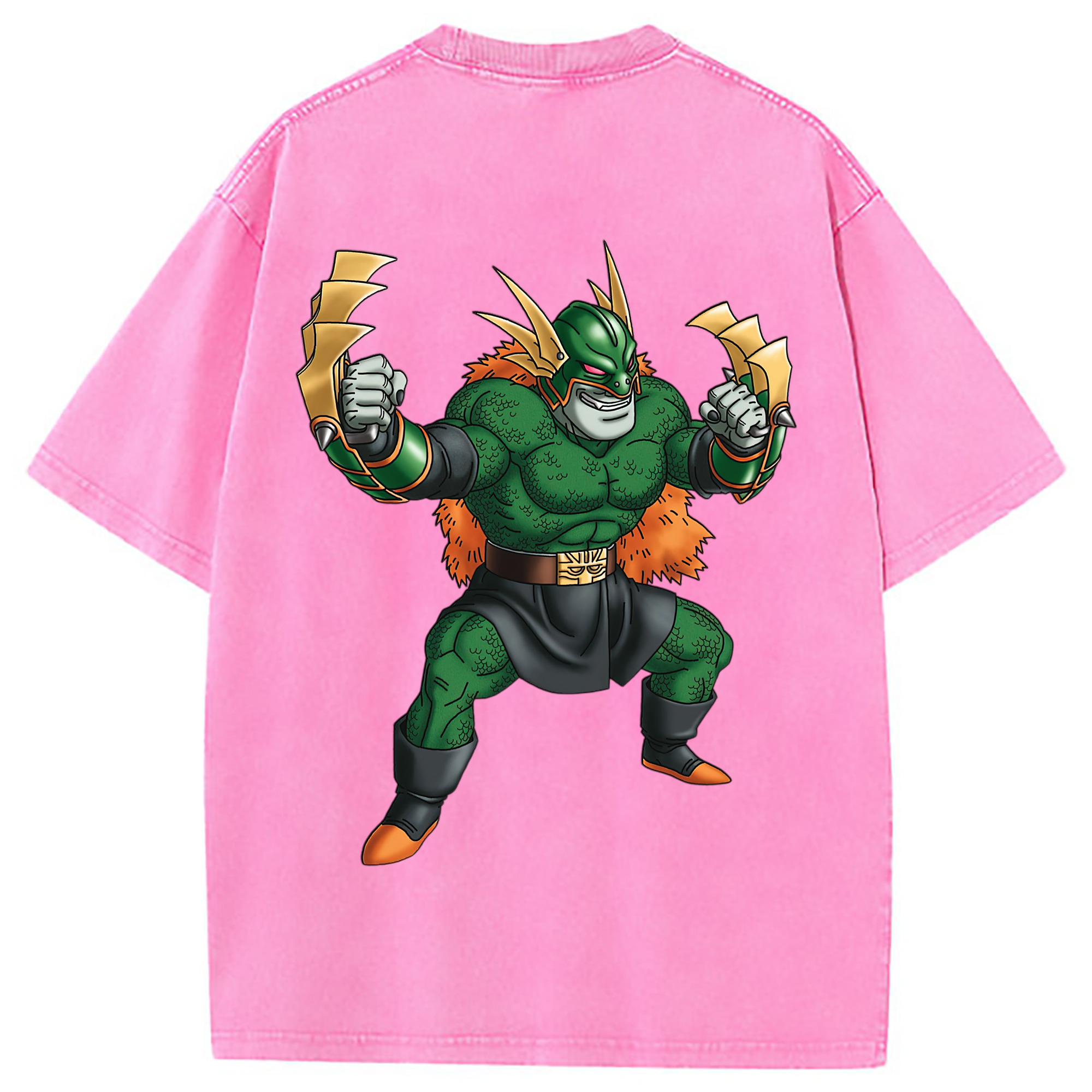 （画像用） ドラゴンクエスト Doragon Kuesuto Dragon Quest 綿100% ヴィンテージ風 半袖Tシャツ（背面プリント）